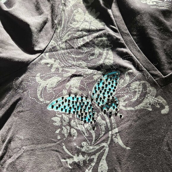 Two tshirts - Purple and Black Size 1x - Picture 2 of 5